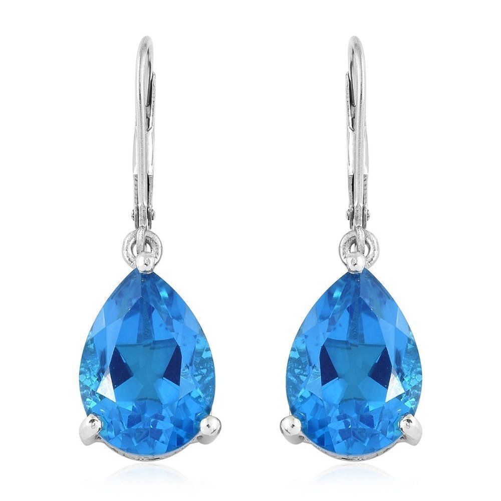 Caribbean Quartz  Sterling Silver Earrings
